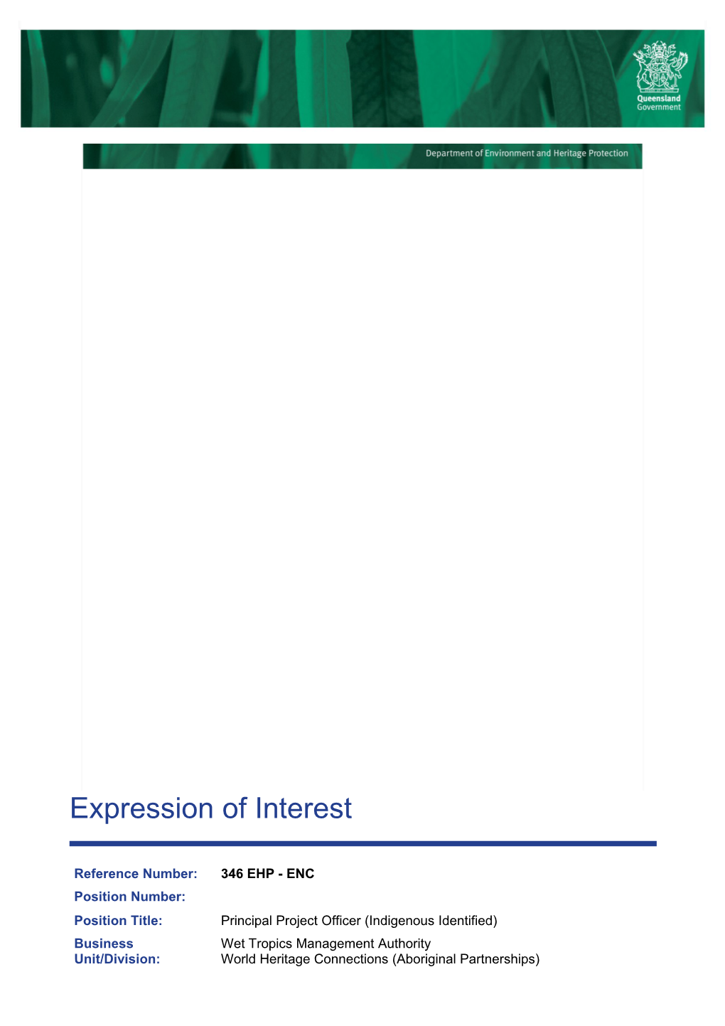 Expressions of Interest Template