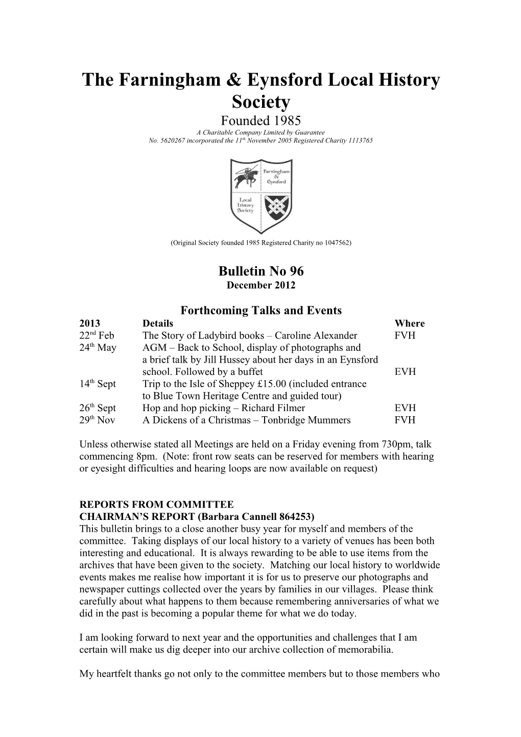 The Farningham & Eynsford Local History Society s2