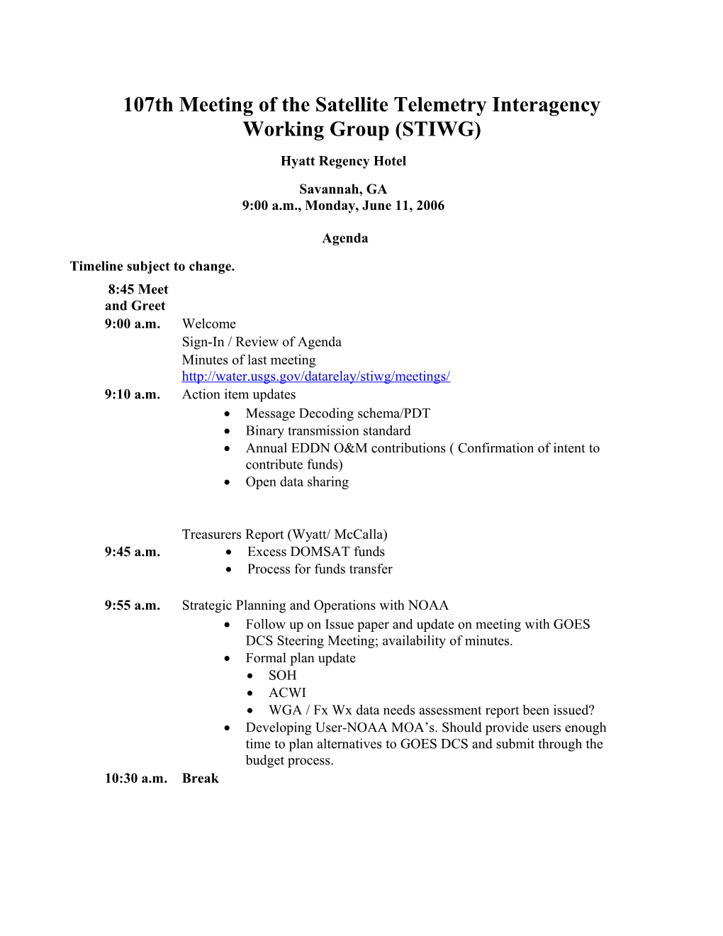 103Rd Meeting of the Satellite Telemetry Interagency Working Group(STIWG)