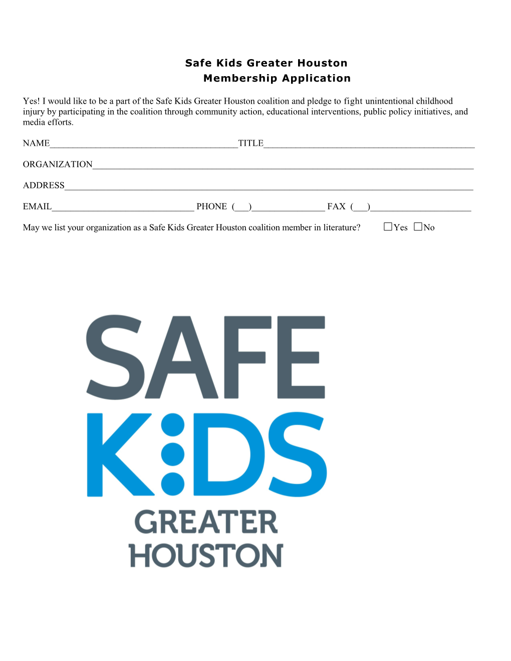 Safe Kids Greater Houston