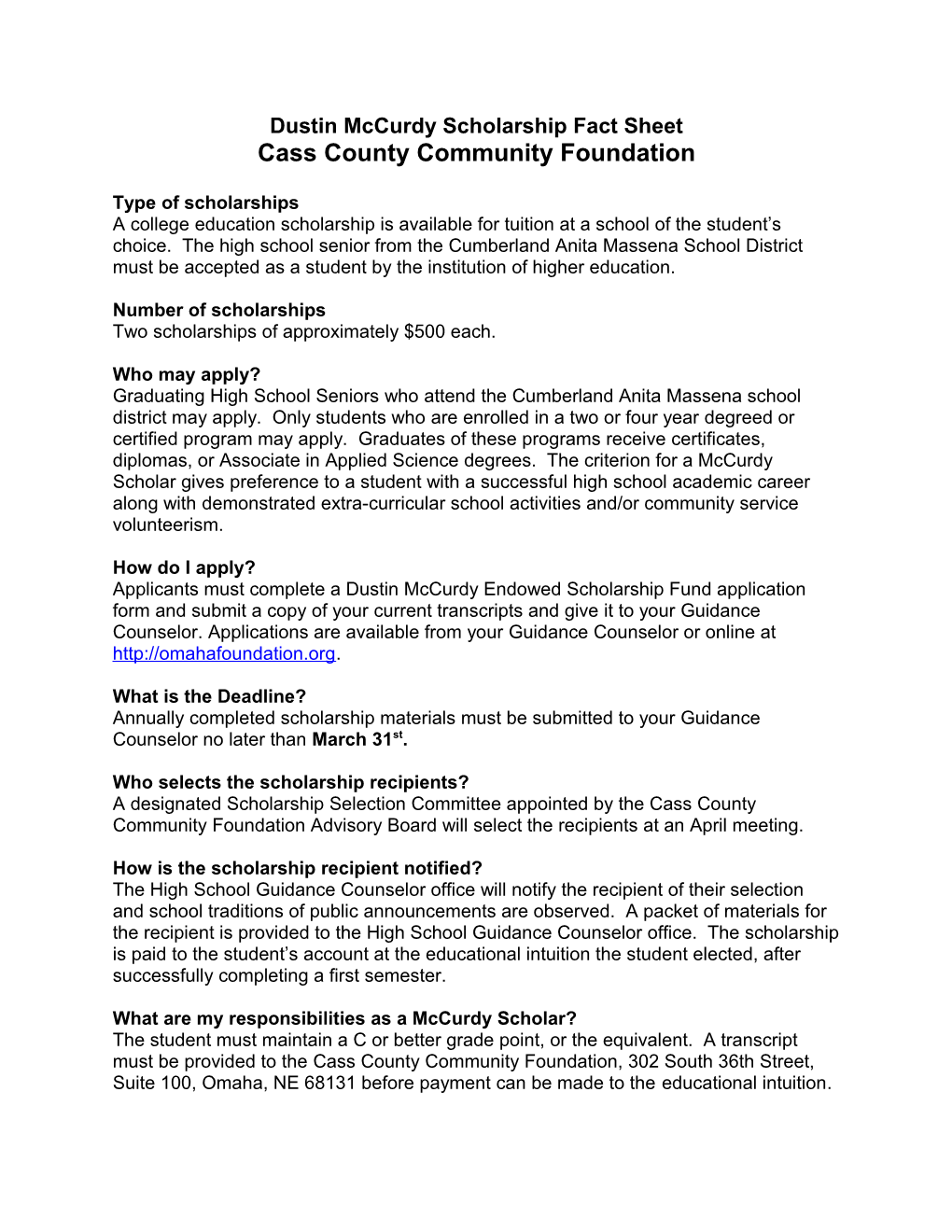 Harrison County Endowment Fund