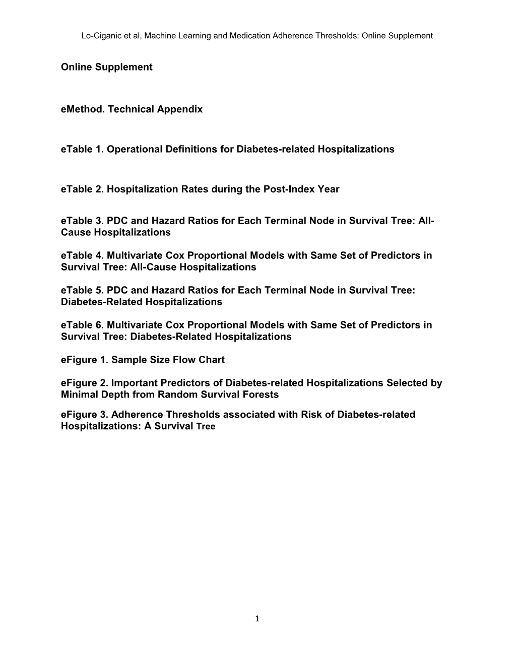 Lo-Ciganic Et Al, Machine Learning and Medication Adherence Thresholds: Online Supplement