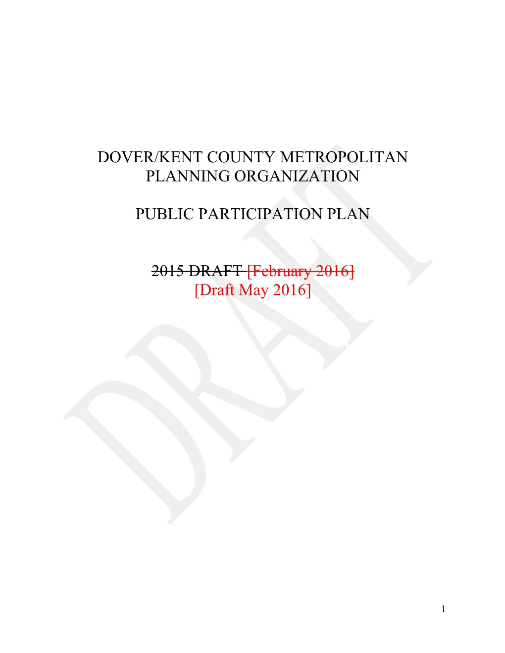 Dover/Kent County Metropolitan Planning Organization