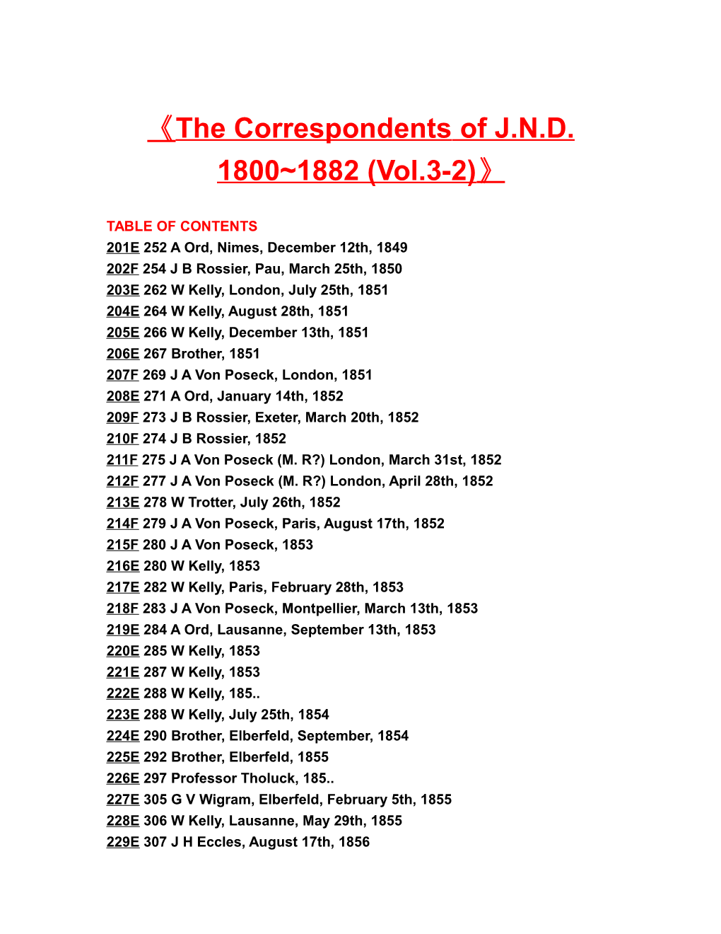 The Correspondents of J.N.D. 1800 1882 (Vol.3-2)