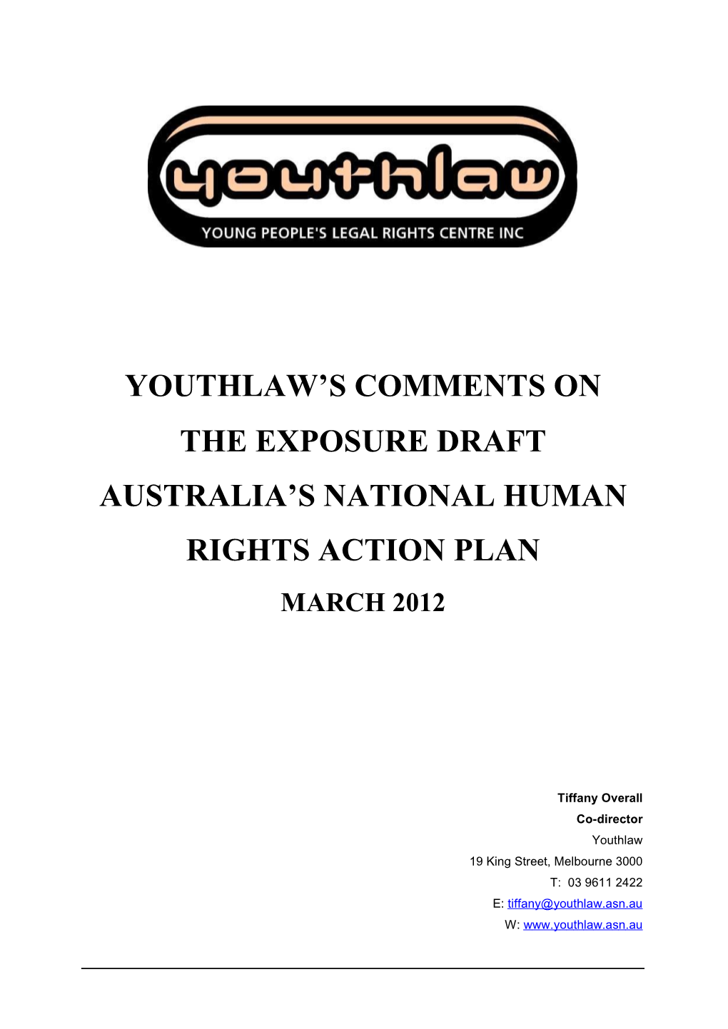 The Exposure Draft Australia S National Human Rights Action Plan