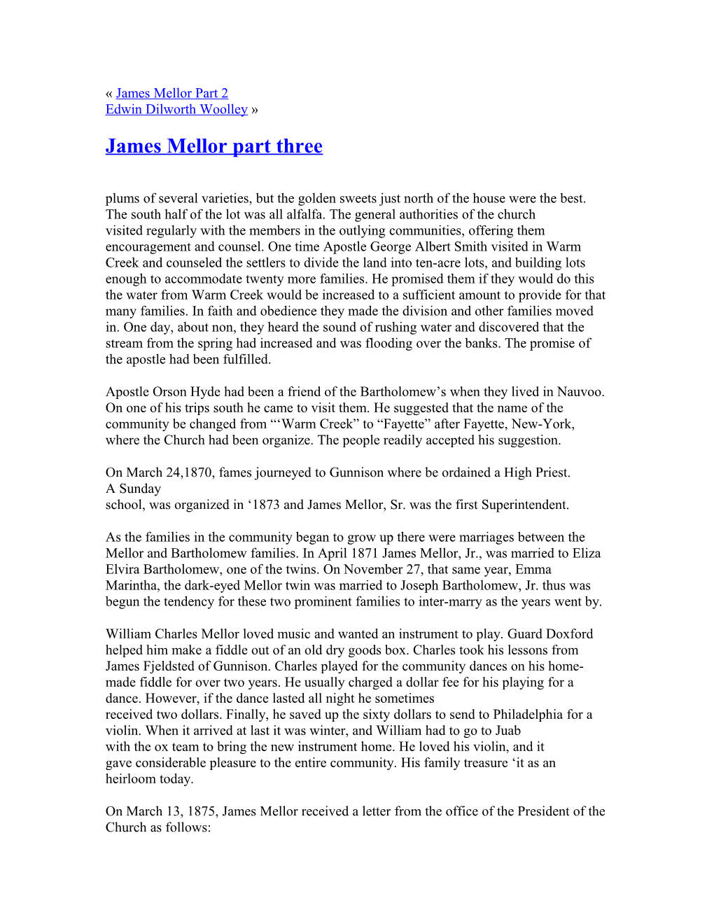 James Mellor Part 2