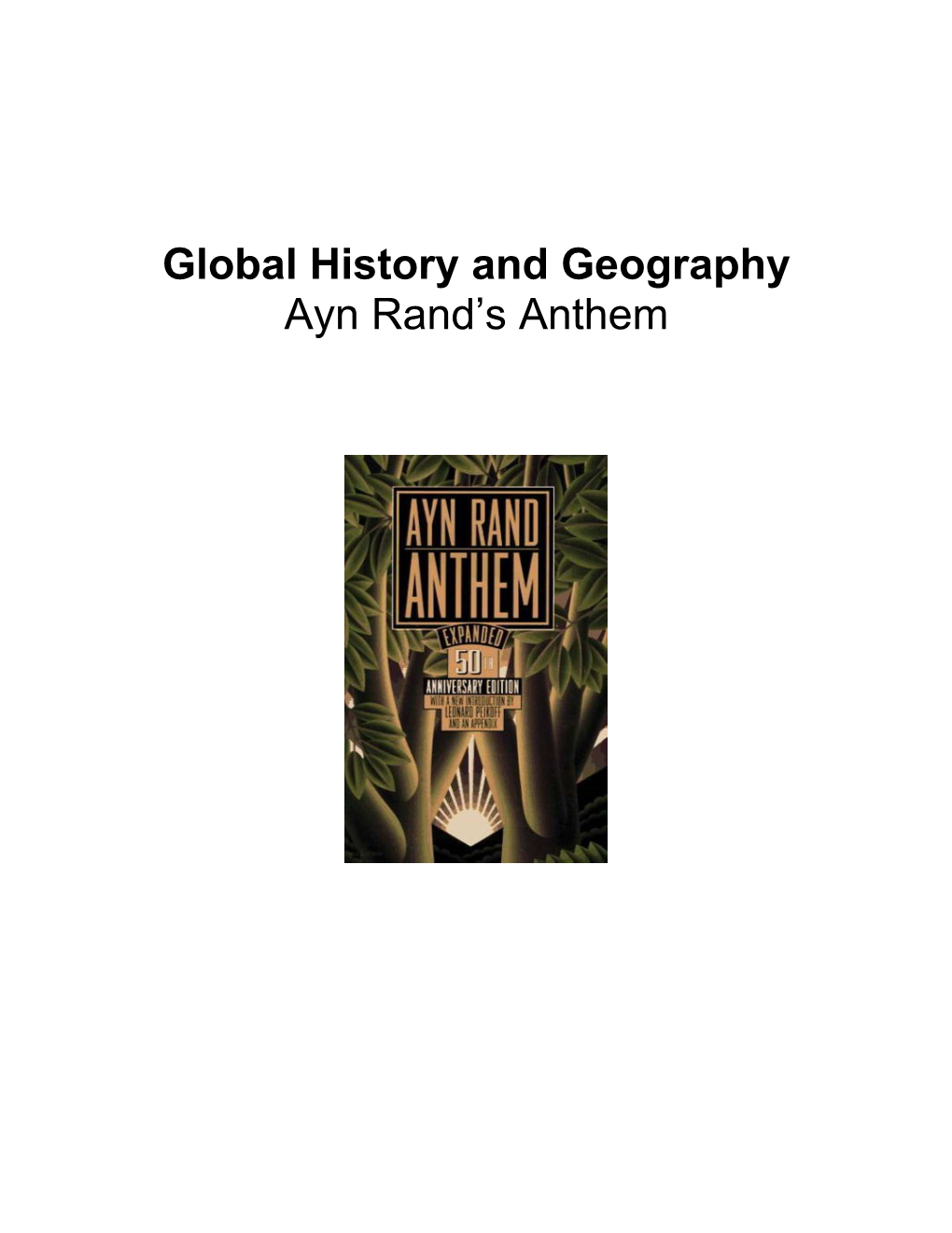 Global History and Geography