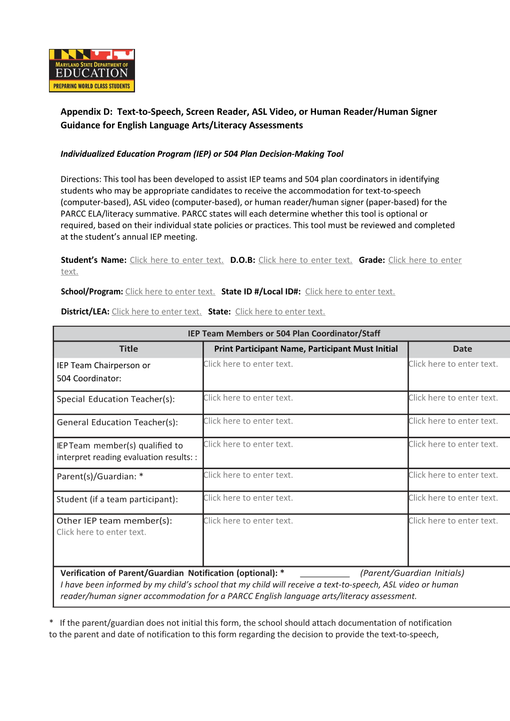 A Student with a Disability Must Meet the Criteria Described Below (As Outlined in The