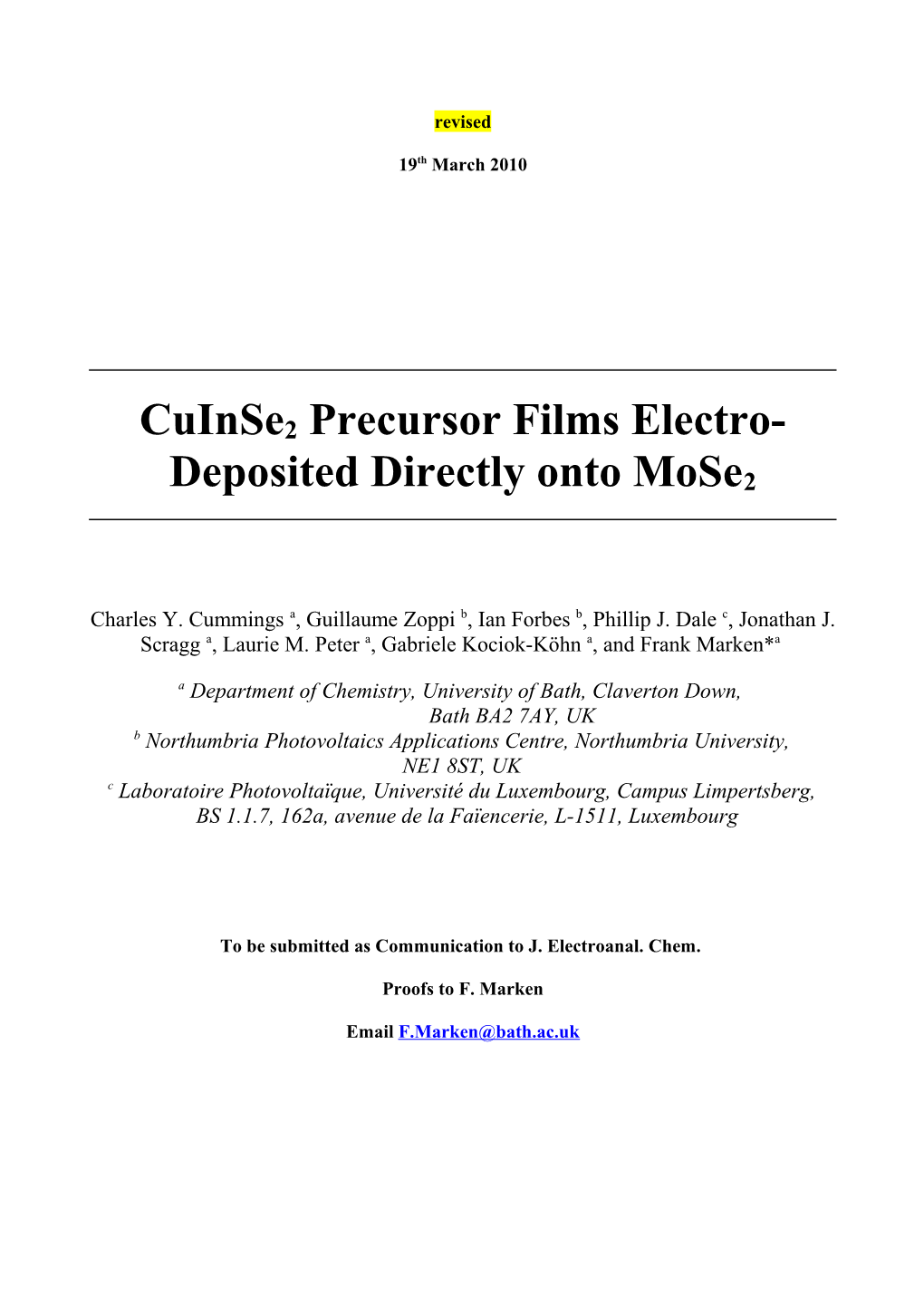 Electron, Ion and Proton Transfer Processes Associated with the Redox Chemistry of The