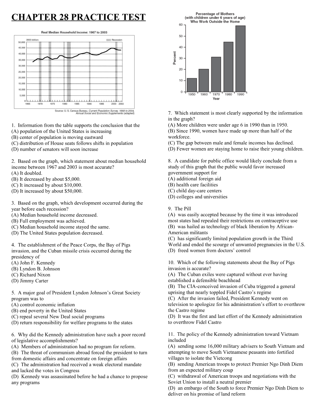 Chapter 28 Practice Test