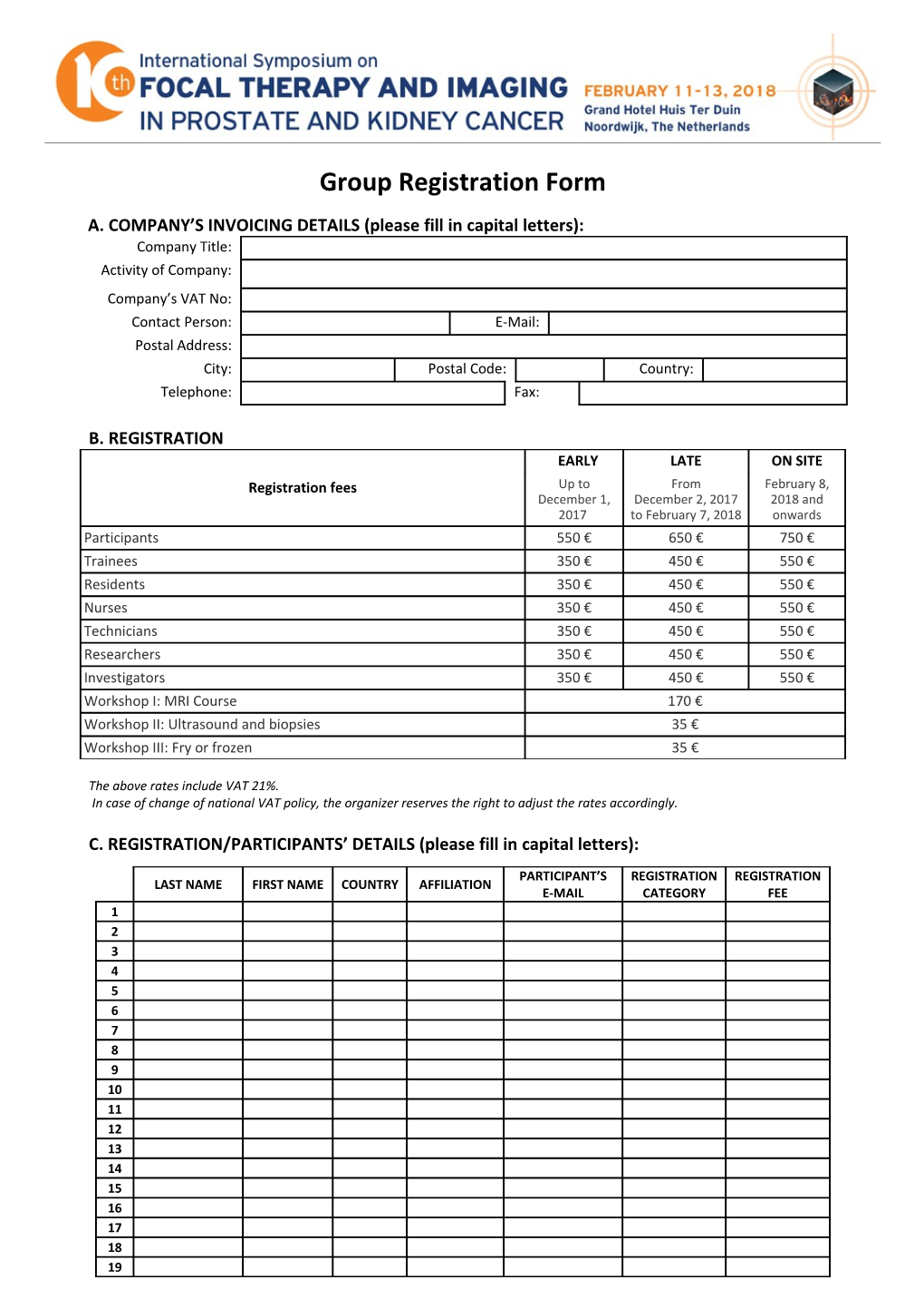A. COMPANY S INVOICING DETAILS (Please Fill in Capital Letters)