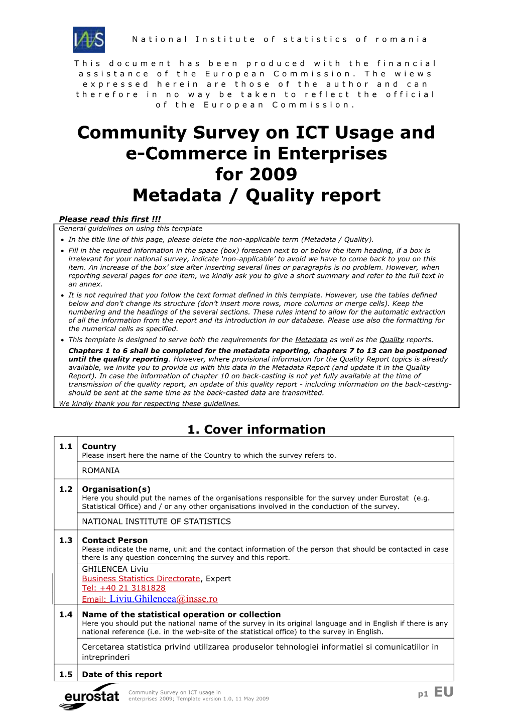 Community Survey on ICT Usage and E-Commerce in Enterprises - 2006