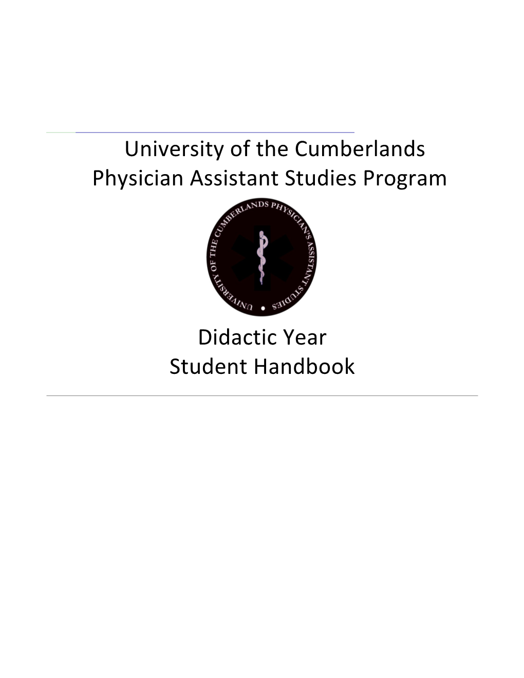 Physician Assistant Studies Program