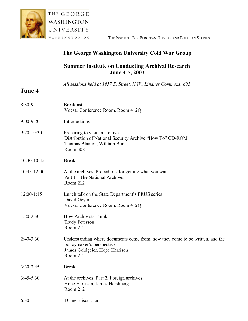 Second Annual GWU-UCSB Graduate Student Conference on the Cold War
