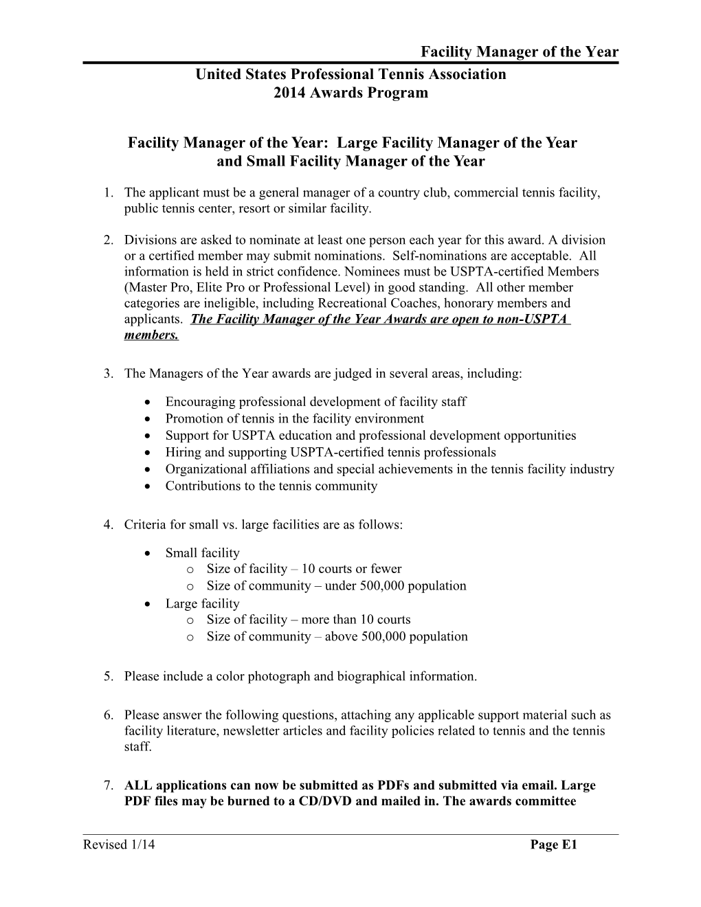 Facility Manager of the Year