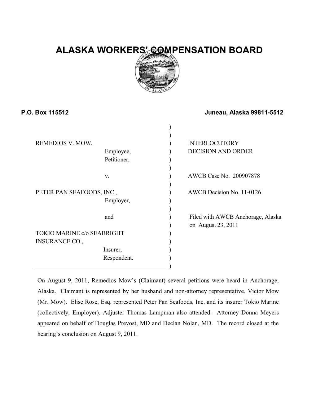Alaska Workers' Compensation Board s22