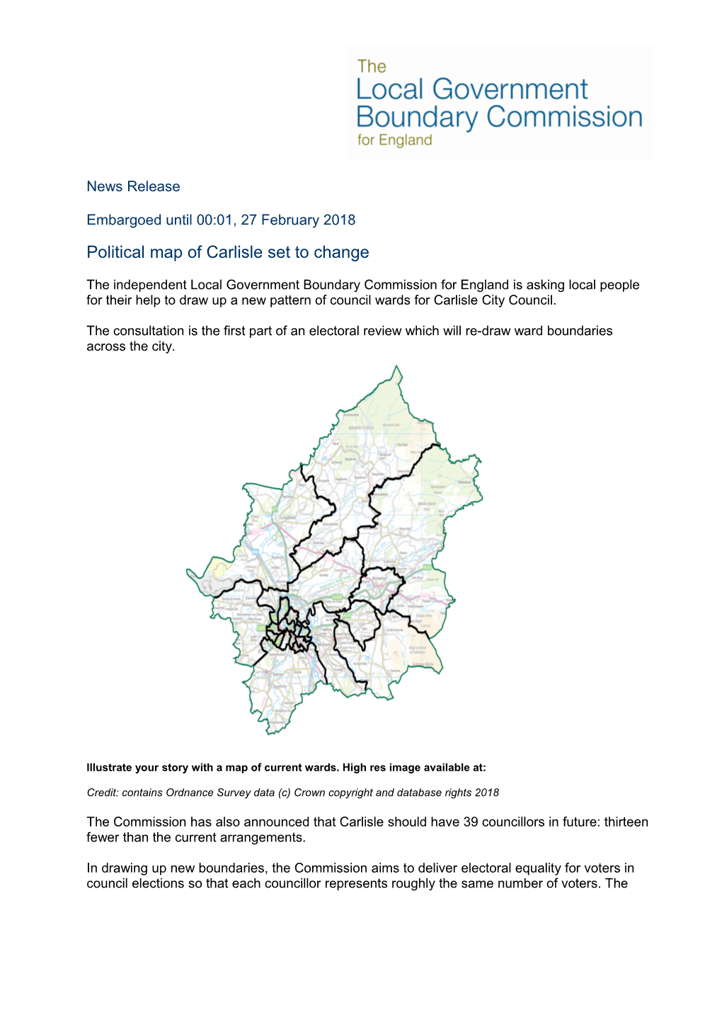 Political Map of Carlisle Set to Change