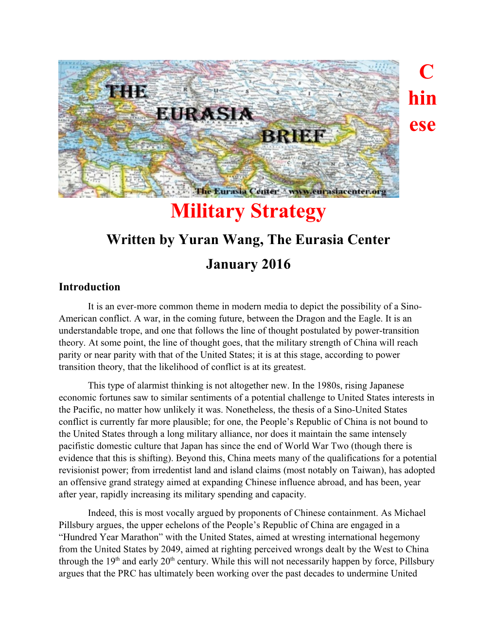 Written by Yuran Wan G, the Eurasia Center