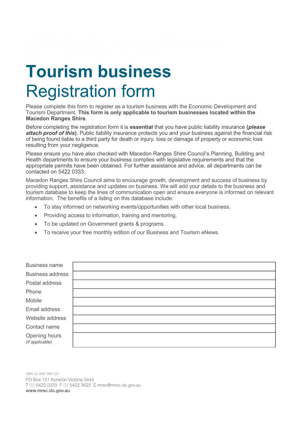 Tourism Business