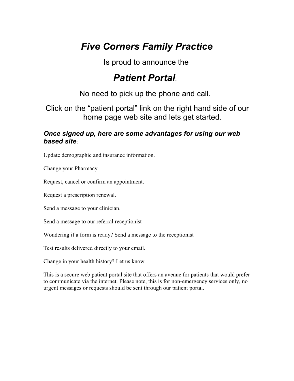 Five Corners Family Practice