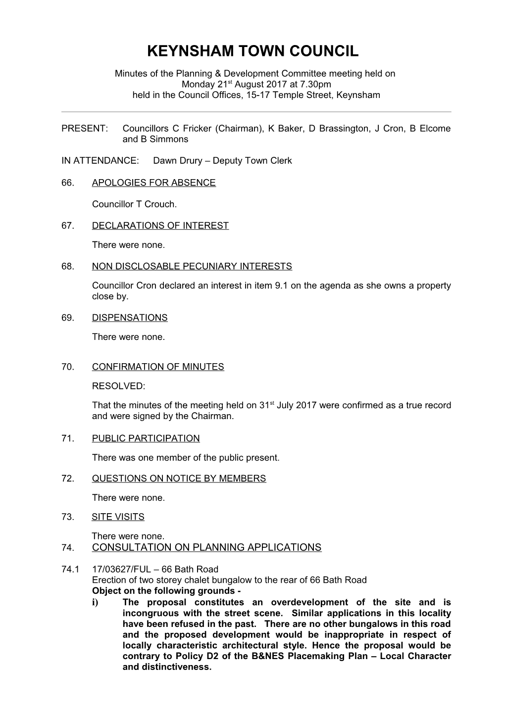 Keynsham Town Council s1