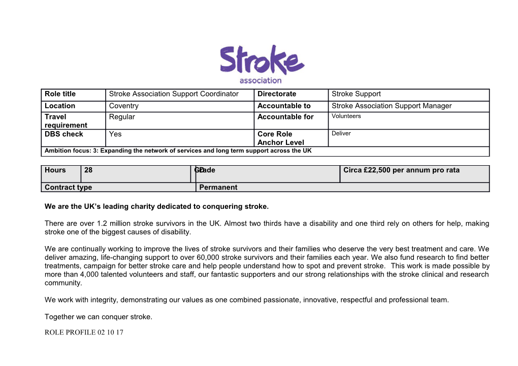 We Are the UK S Leading Charity Dedicated to Conquering Stroke