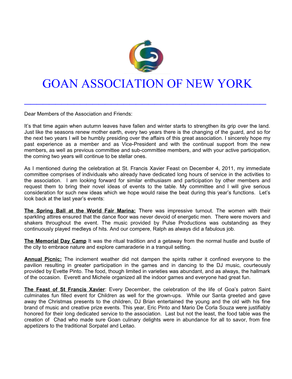 Goan Association of New York