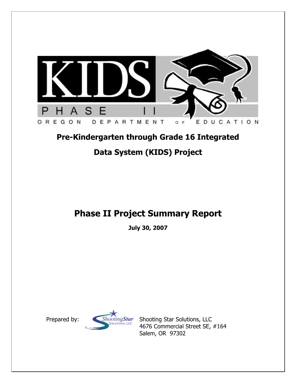 KIDS II Project Summary Documentation