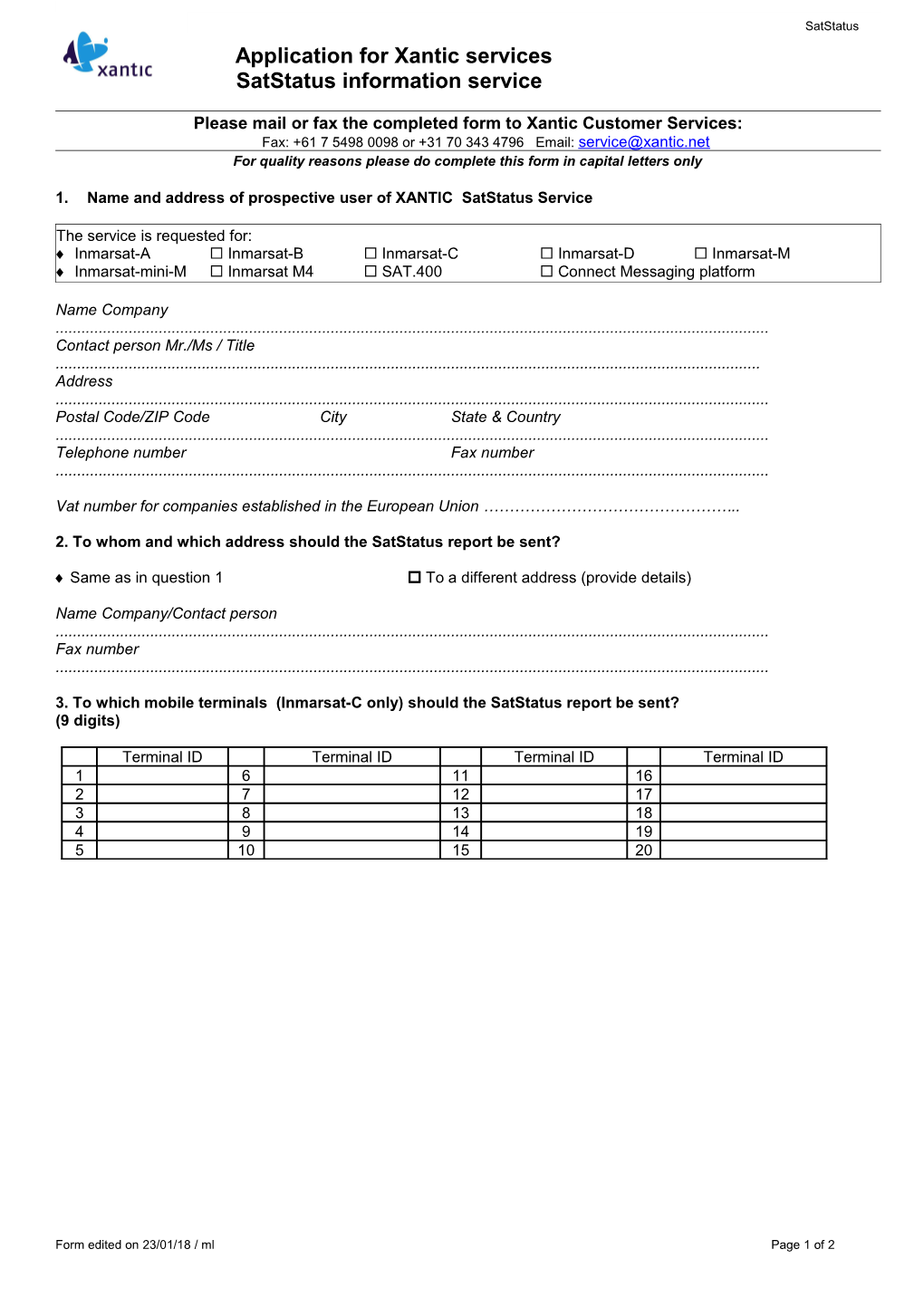 Aanvraagform Data Reporting & Polling