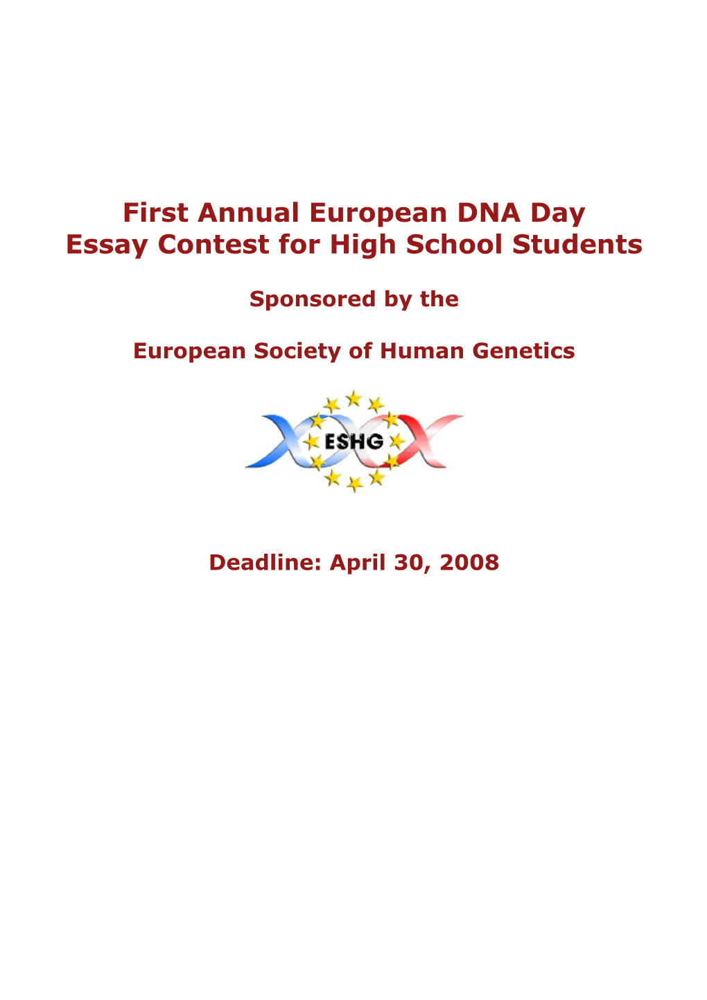 First Annual National DNA Day