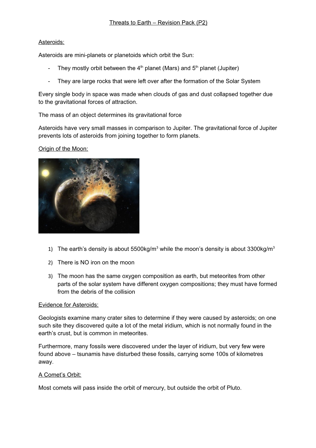 Threats to Earth Revision Pack (P2)