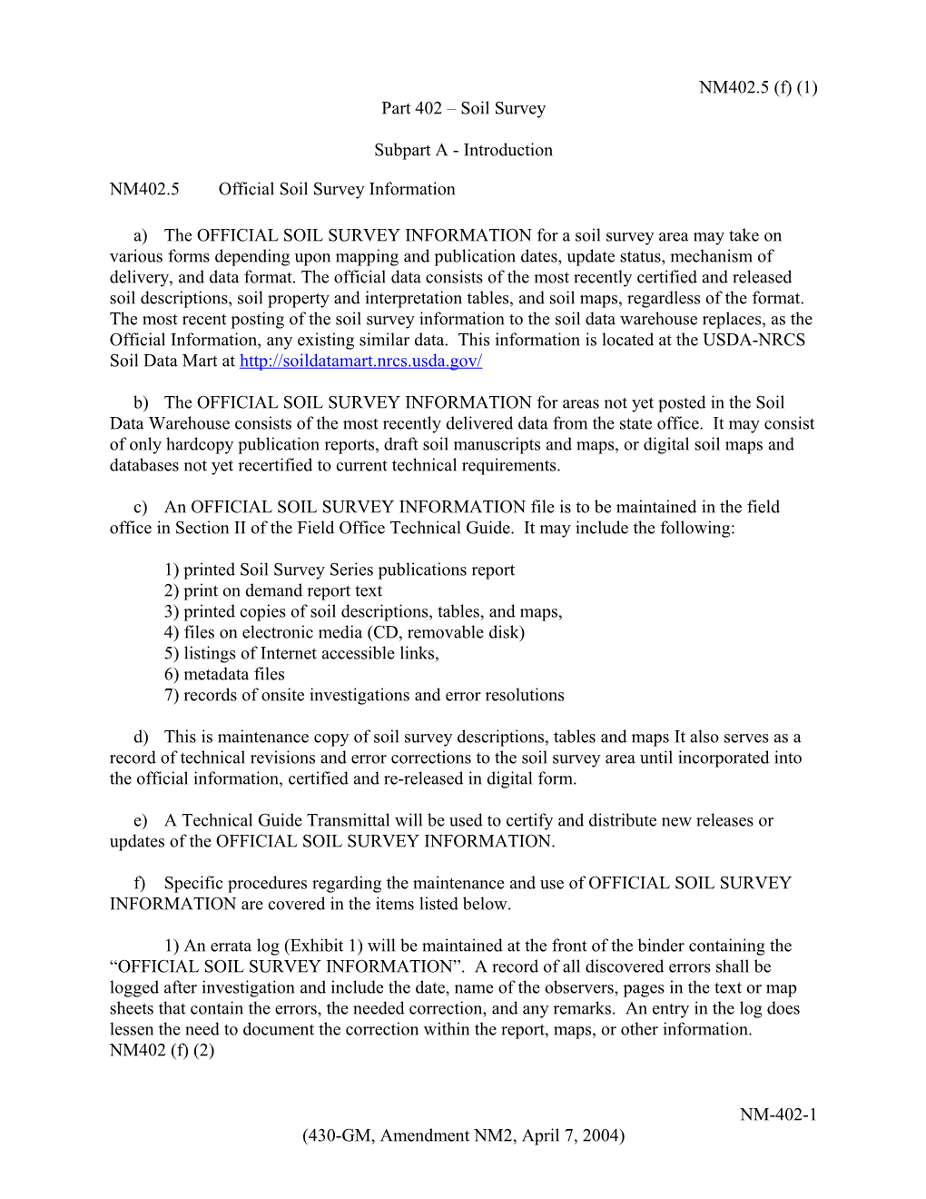 GM-Official Soil Survey Information