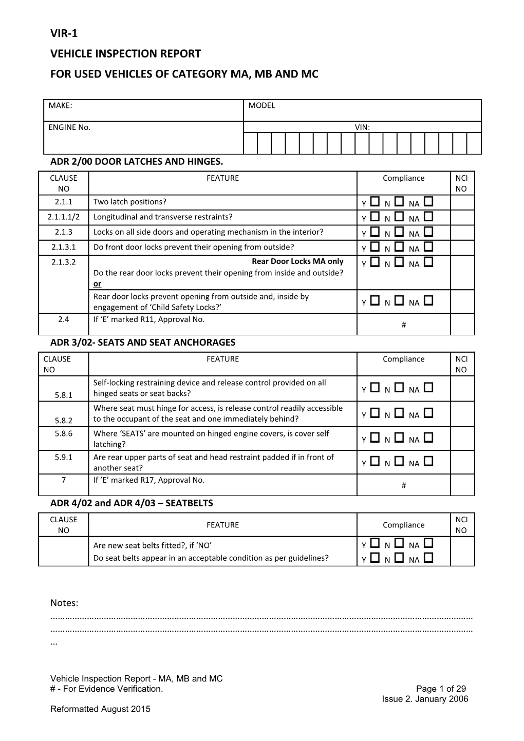 Vehicle Inspection Report s1