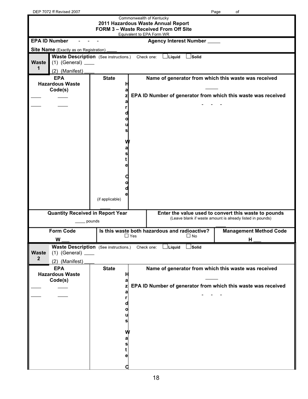 Page 18 - DEP7072 Form 3 Fill-In Format