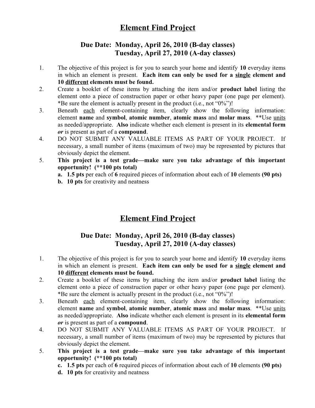 Element Find Project