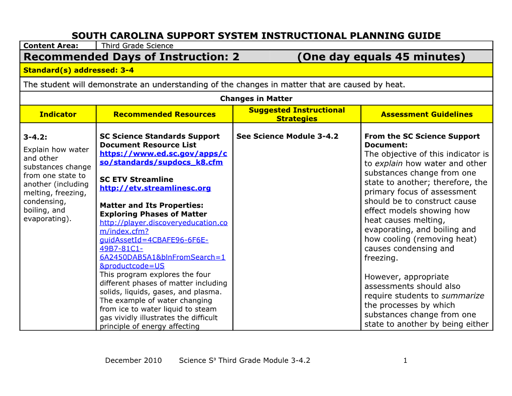 South Carolina Support System Instructional Planning Guide s7