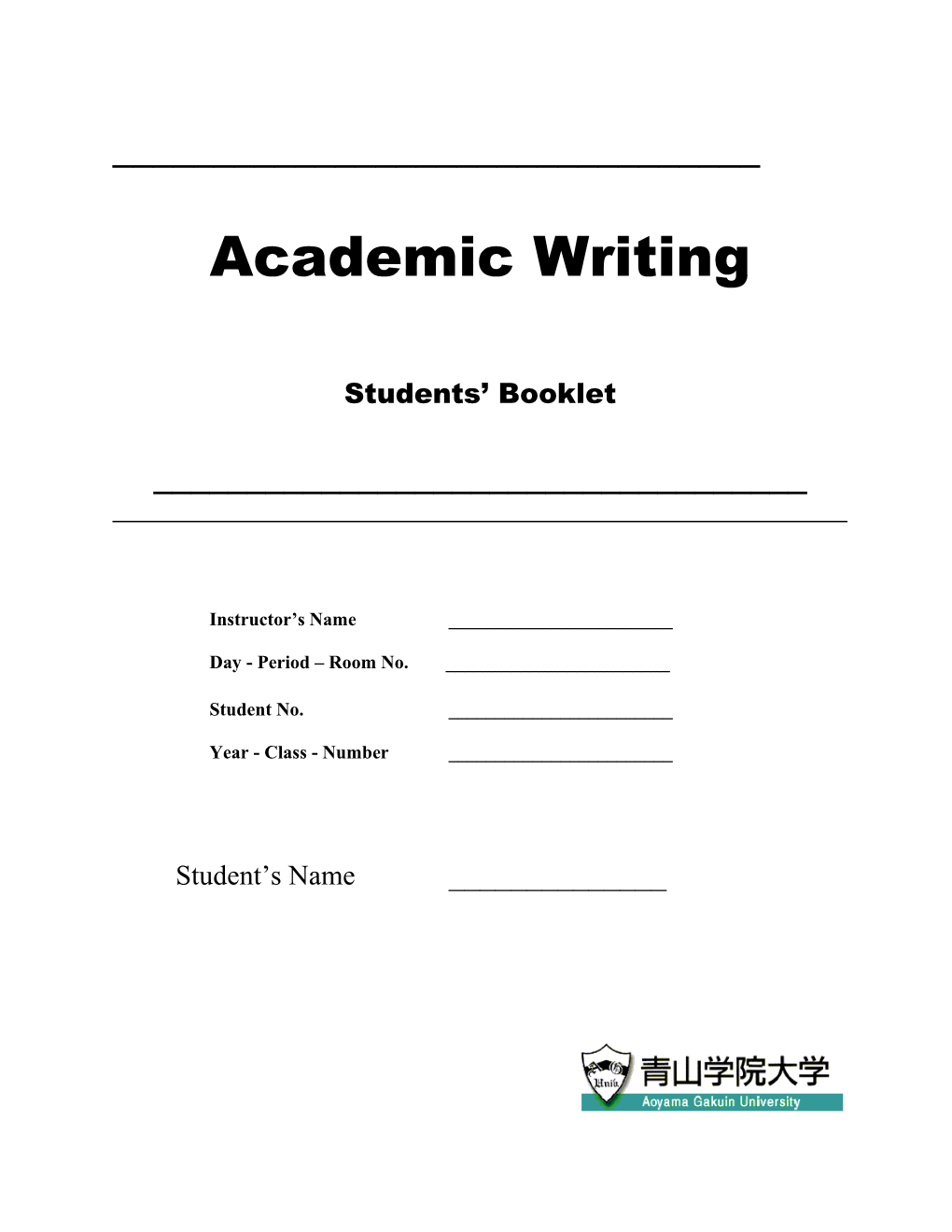 Academic Writing