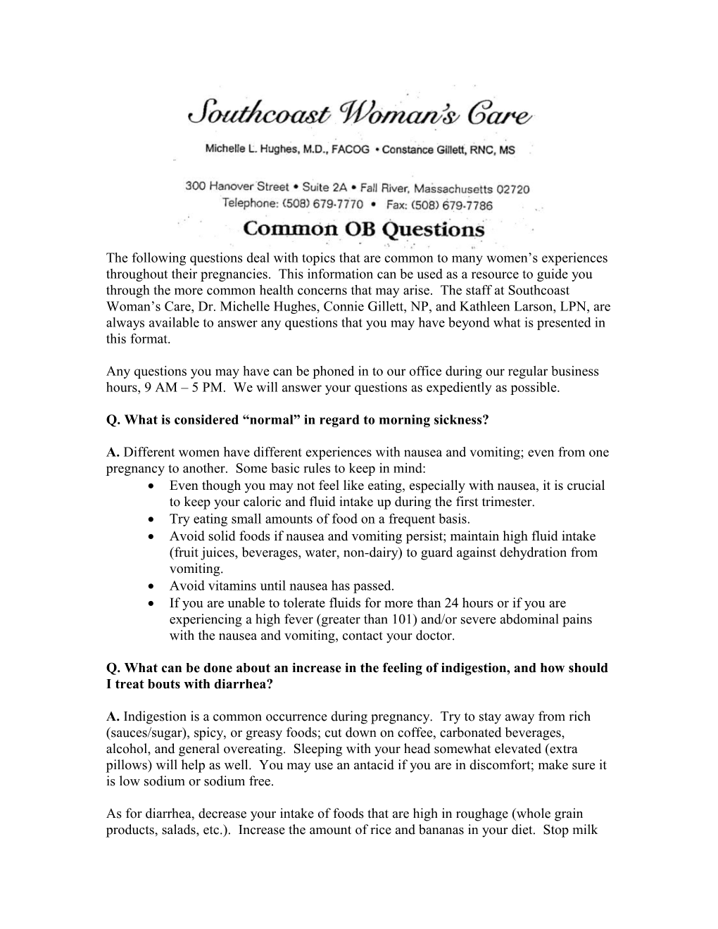 Common OB Questions