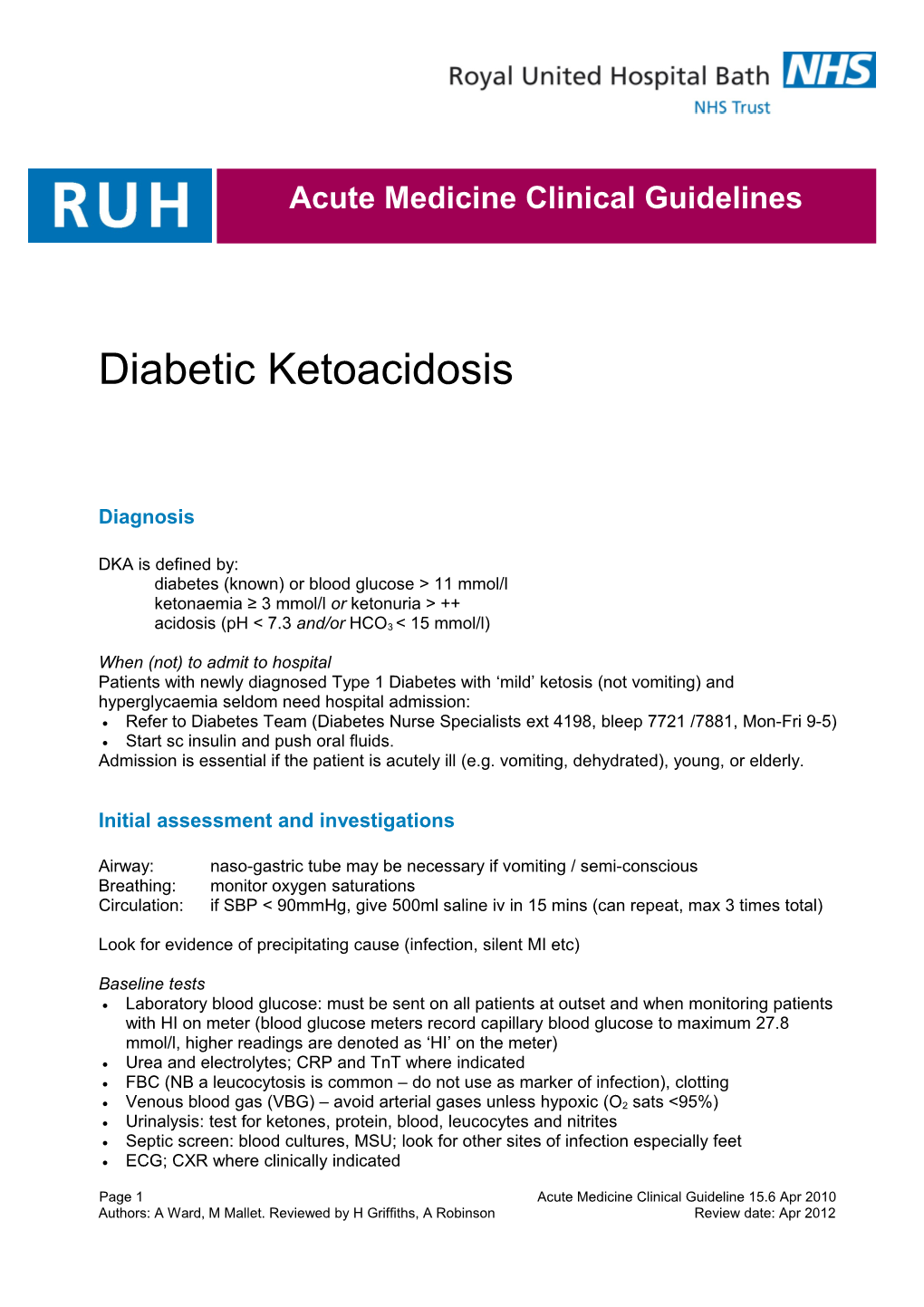 Diabetes (Known) Or Blood Glucose &gt; 11 Mmol/L