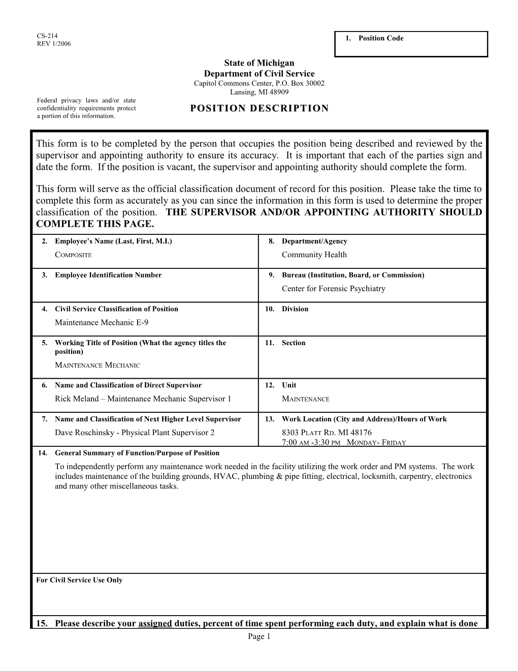 CS-214 Position Description Form s28