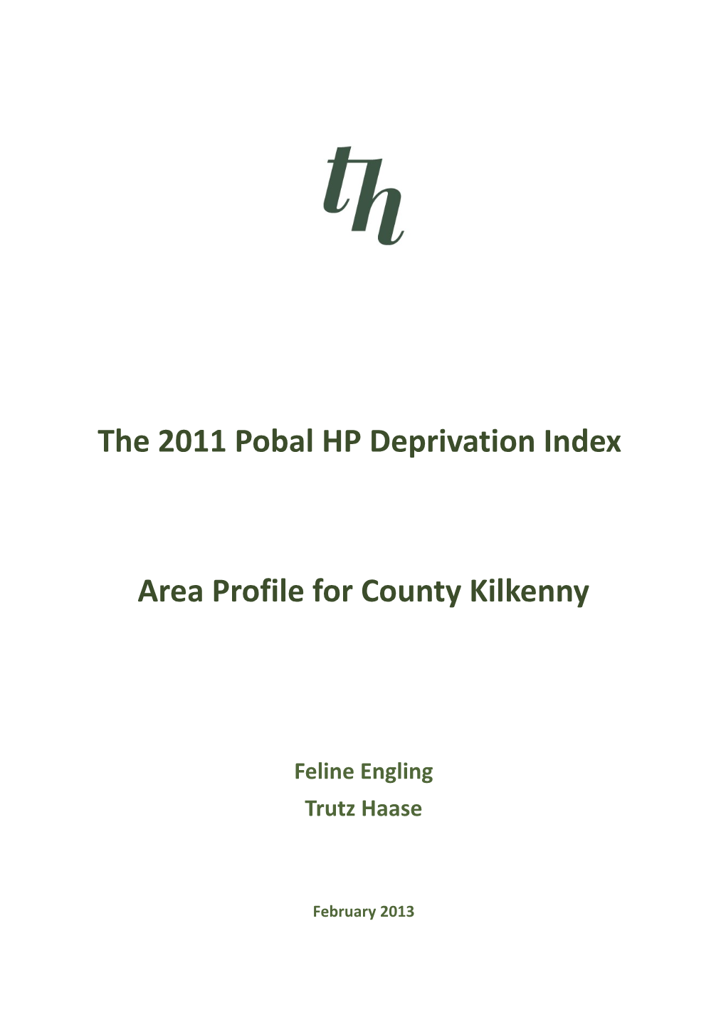 The 2011 Pobal HP Deprivation Index s1