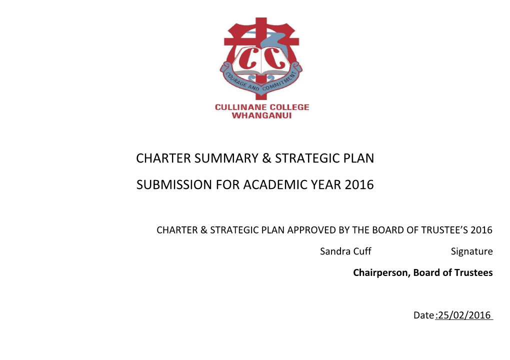 Charter Summary & Strategic Plan