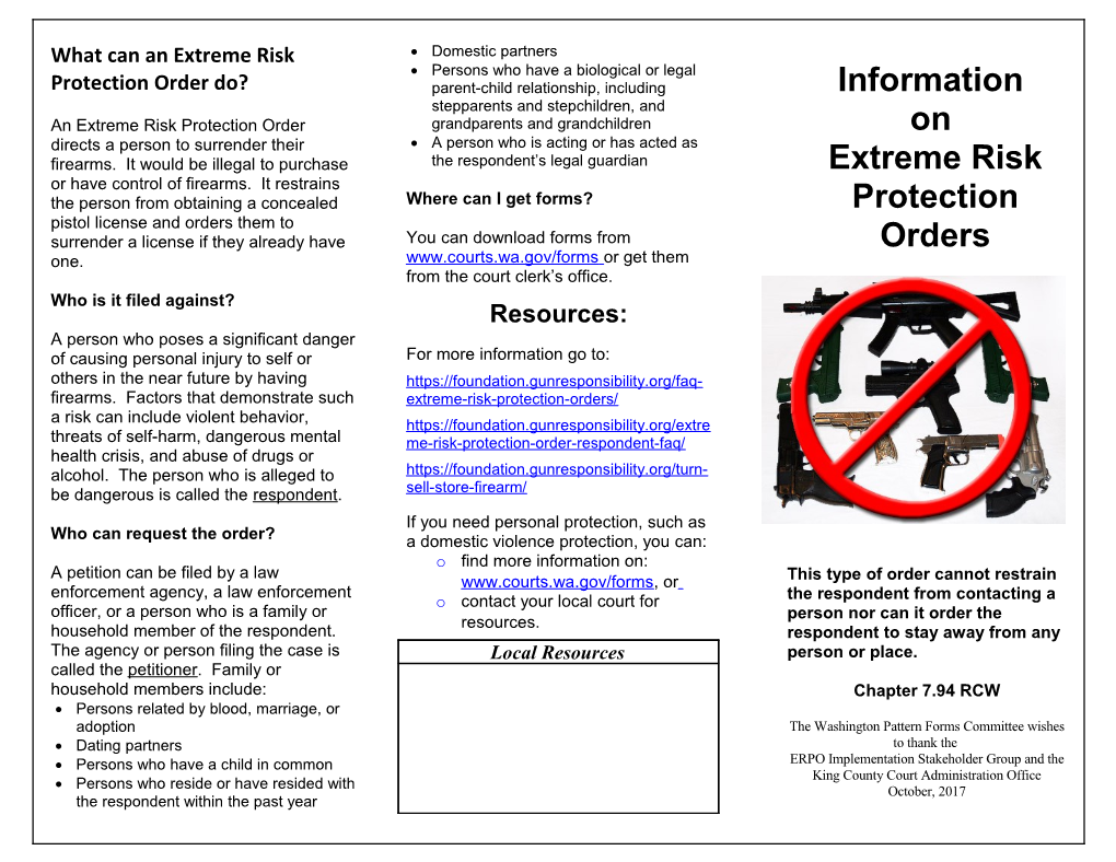 What Can an Extreme Risk Protection Order Do?