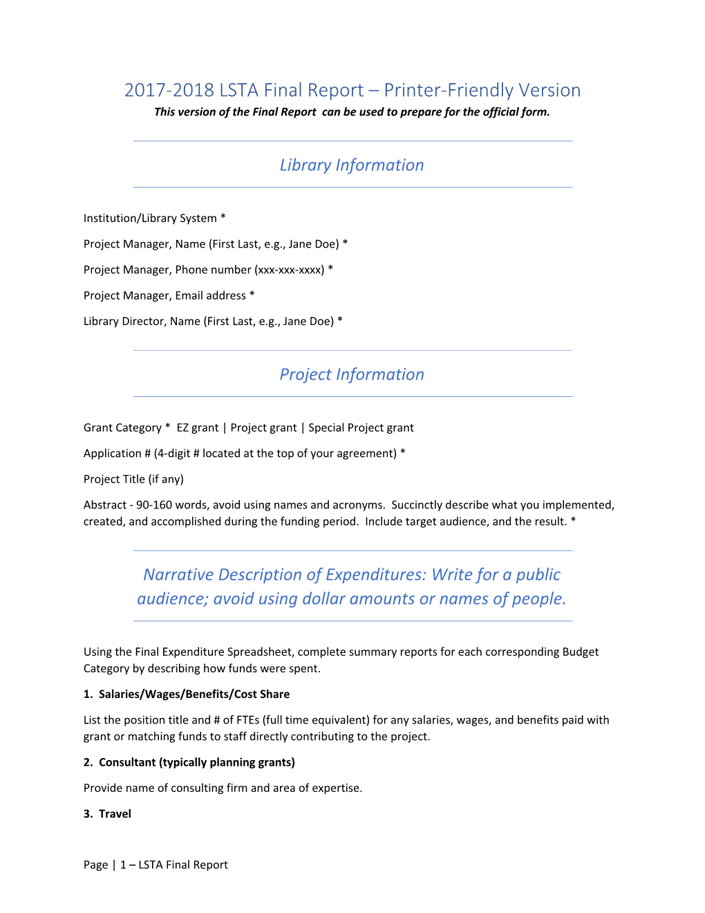 2017-2018 LSTA Final Report Printer-Friendly Version