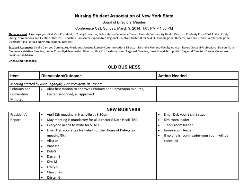 Nursing Student Association of New York State