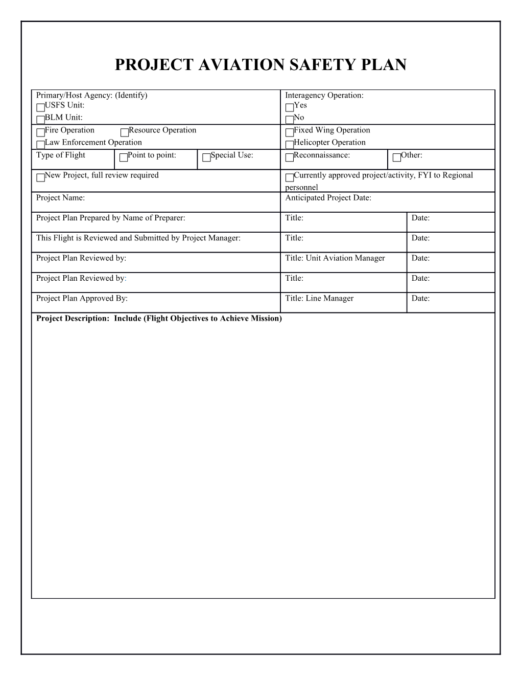 Interagency R6 Aviation Project Plan s1