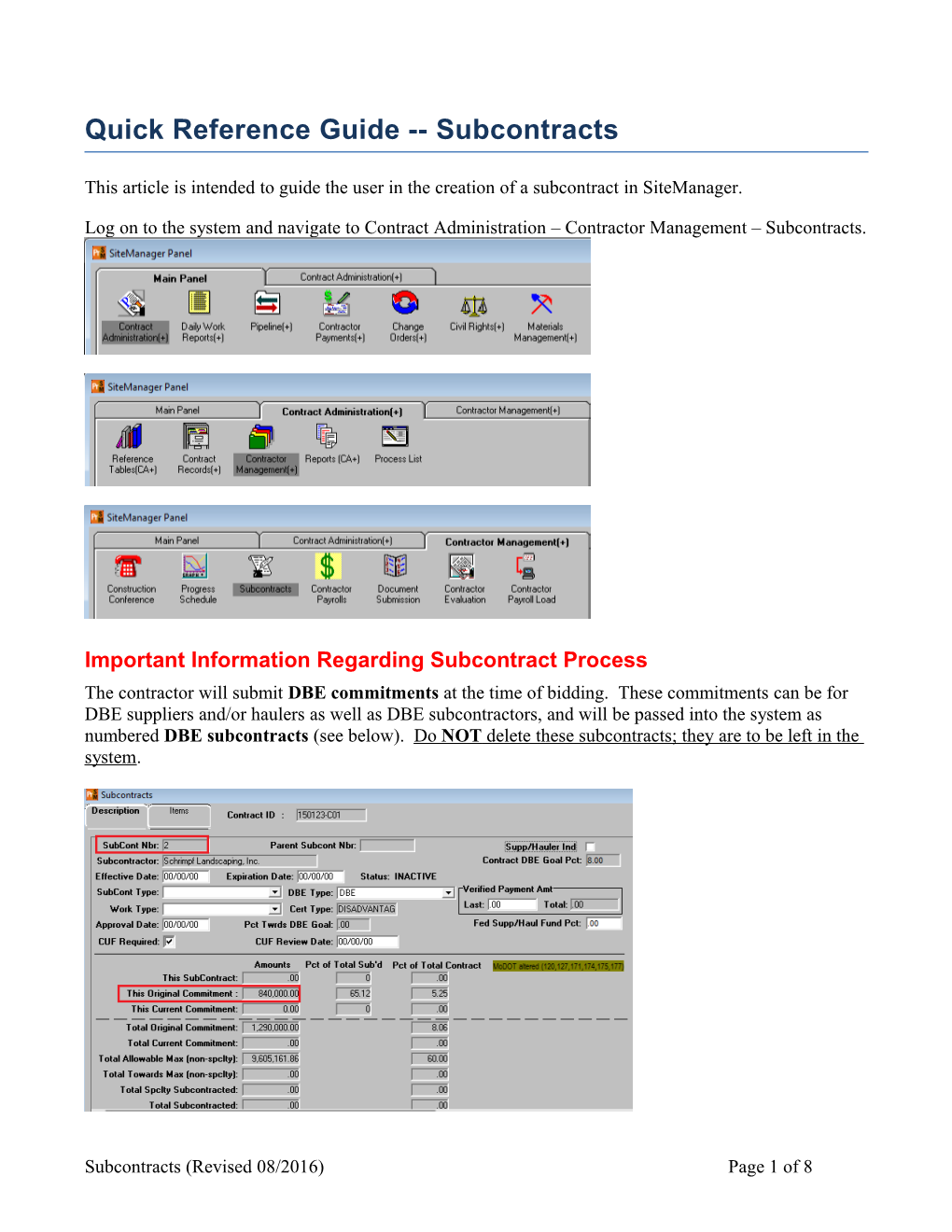 Quick Reference Guide Subcontracts s1