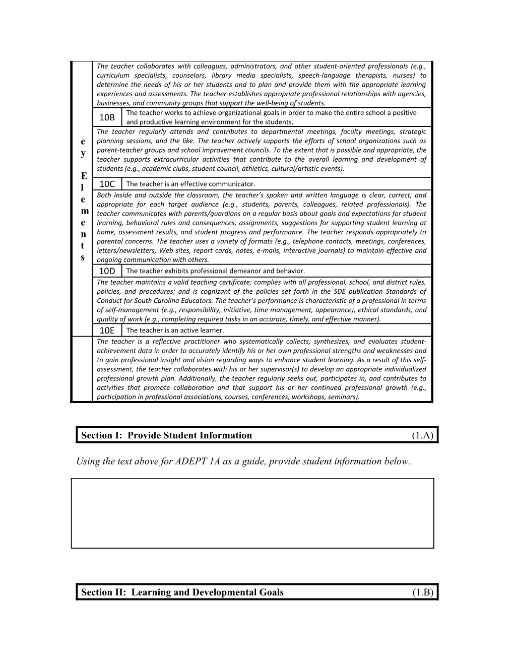 Long-Range Planning (APS 1) & Fulfilling Professional Responsibilities (APS 10)