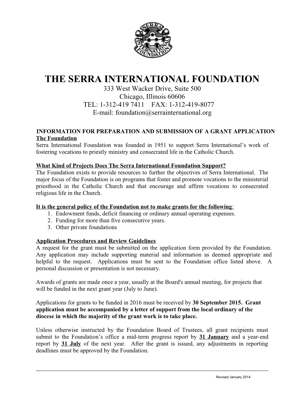 The Serra International Foundation