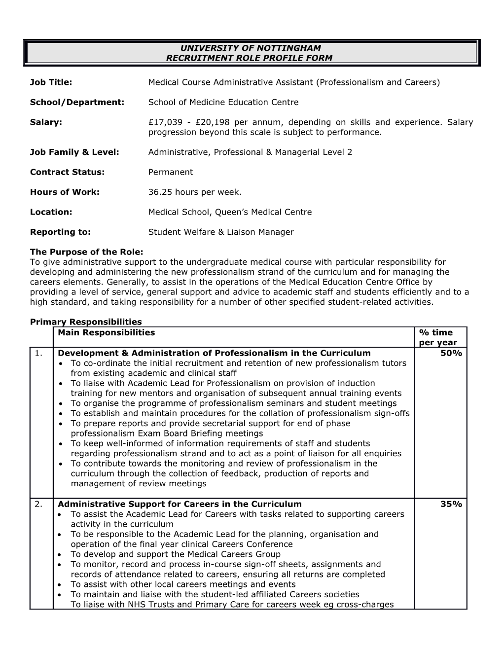 Recruitment Role Profile Form s7